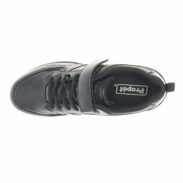 Propét LifeWalker Flex Leather Orthotic Comfort Walking Shoes Black US 6.5 Wide