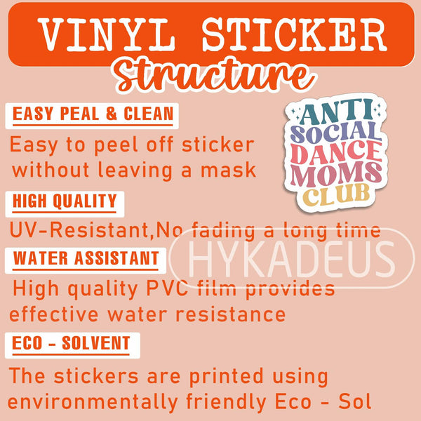 (3Pcs) In My Dance Mom Era Sticker Waterproof Vinyl 3x2.8 Inch Decal