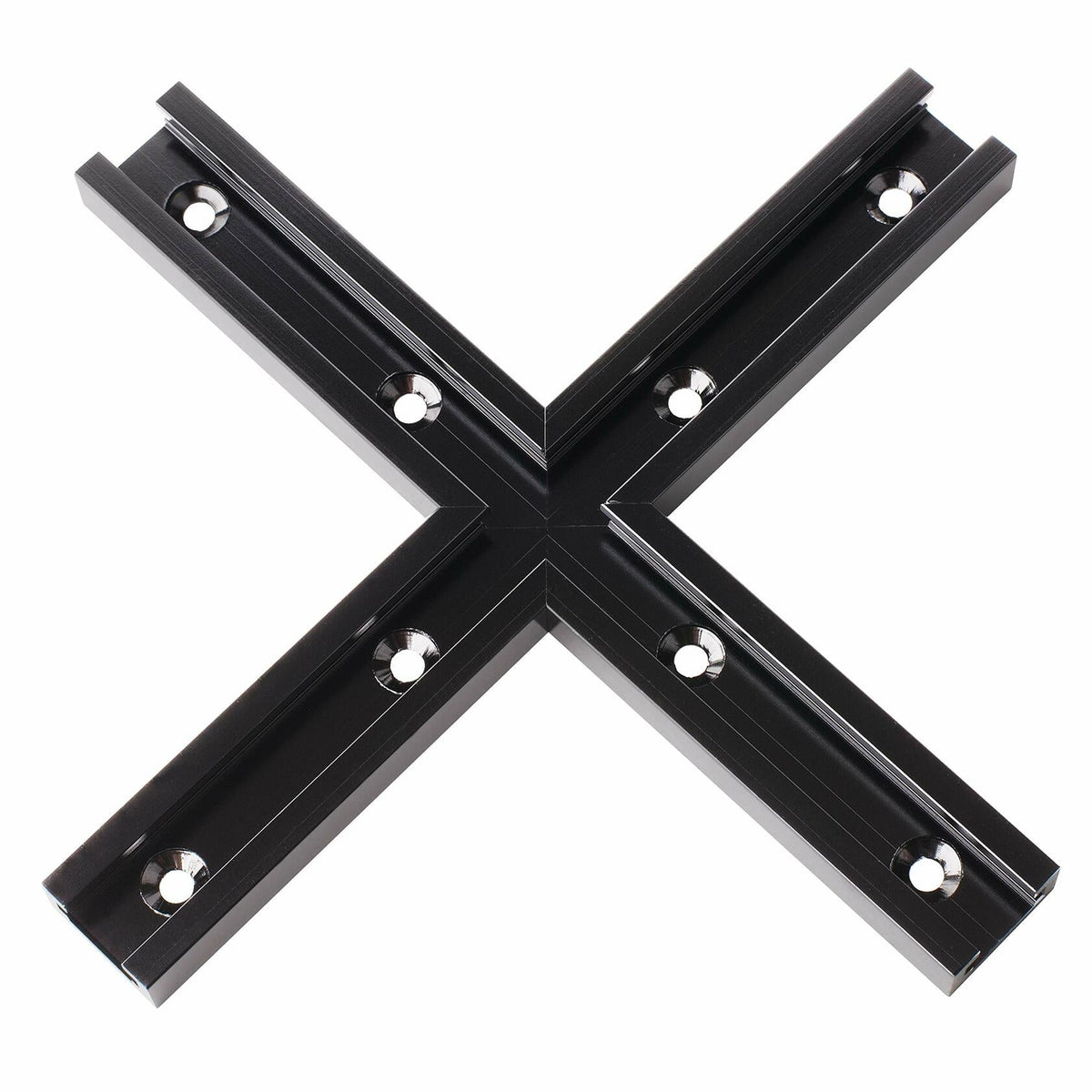 CLEAR STYLE T Tracks Woodworking Double-Cut Universal Intersection Kit 3" Black